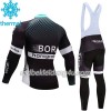 Set Langarmtrikot + Trägerhose Lange 2017 Bora-Hansgrohe Winter Thermal Fleece N001